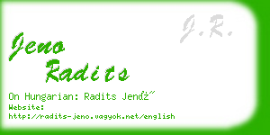 jeno radits business card